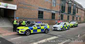 Manhunt launched as occupants flee suspected stolen car after Newcastle police chase