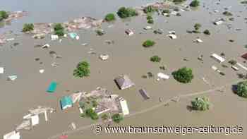 Ukraine: Luftbilder zeigen Ausmaß der Überschwemmungen