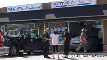 Saskatoon driver crashes into laundromat