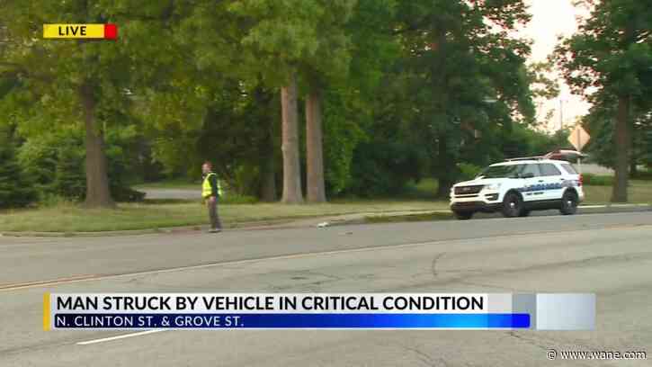 Man hit by car on North Clinton in life-threatening condition