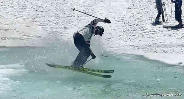 Daring Skier Takes Pond Skim To The Next Level