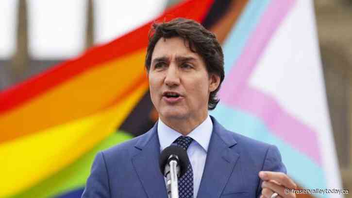 Trudeau says kids denied a Pride flag at their schools have one on Parliament Hill
