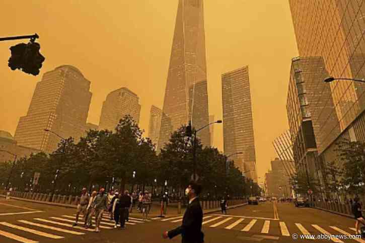 Millions breathing hazardous air as smoke from Canadian wildfires streams south over US