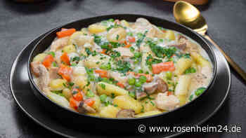 Das Rezept ist keine Kochpanne, sondern eine leckere Hühnerfrikassee-Gnocchi-Pfanne