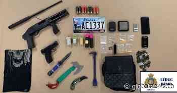Traffic stop leads to 3 arrests and weapon, drug seizure: Leduc RCMP