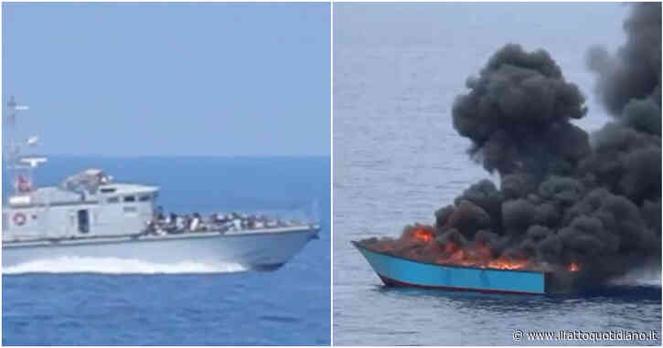 Libici intercettano 50 migranti in mare, incendiano l’imbarcazione e li riportano indietro: la video-denuncia di Msf