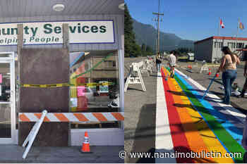 PHOTOS: Pride flag set on fire during night of alleged hate crime in Hope