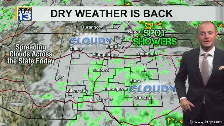 Cloudy skies keep temperatures slightly cooler Friday