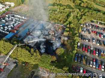 Firefighters tackle huge blaze at Junction 7 business park
