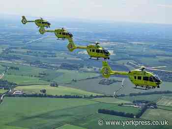 York: Yorkshire Air Ambulance fly four helicopters over city