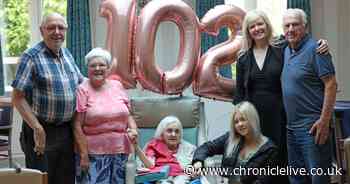 Ashington woman celebrates 102nd birthday with family and staff at care home in Bedlington