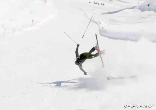 Skier Laughs At Himself For Funny Blunder