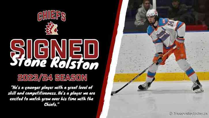 Chilliwack Chiefs announce the signing of Stone Rolston