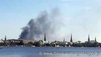 Brand auf Baustelle in Hamburgs Hafencity