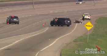Motorcyclist injured after crashing into truck on Deerfoot Trail