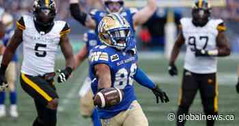Blue Bombers bounce Hamilton Tiger-Cats in CFL season opener