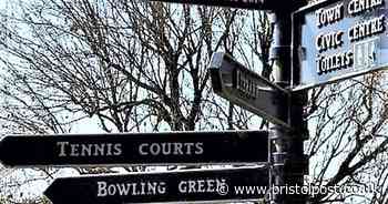 Bizarre signpost at Kingswood Park that points to the sky in man's memory
