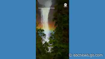 WATCH:  Lunar rainbows appear at Yosemite waterfall