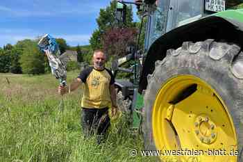 Rehkitzrettung in Halle: Tüten gegen den Tod