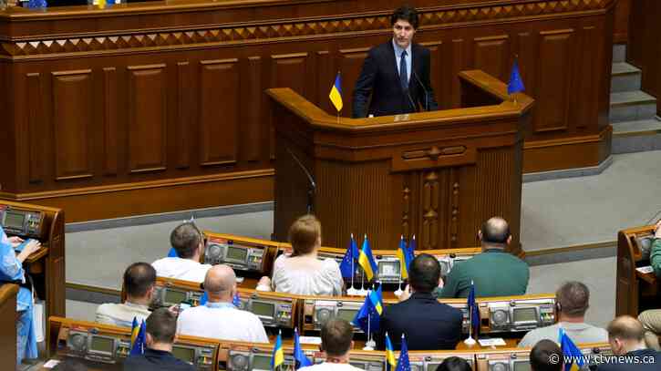 Trudeau addresses Ukraine's parliament after announcing $500M in military aid