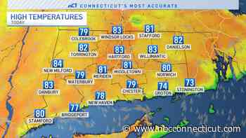 Warmer temperatures today, a rising chance of showers Monday