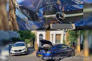 Stolen car full of drugs smashes into tree in Brixton