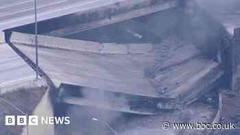 Philadelphia Interstate 95 freeway partially collapses following underpass fire