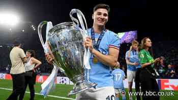 Julian Alvarez: Manchester City striker makes history with Champions League win