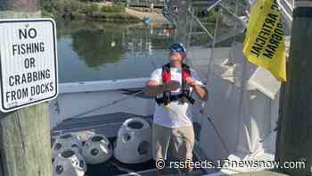 Scientists and local fishermen team up in Virginia Beach to build an artificial reef