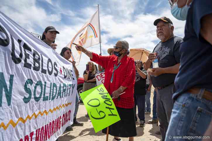 Native American activists for and against drilling outside Chaco Canyon clash, derailing official visit