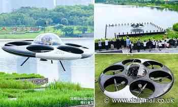 UFO caught on camera? World's first manned flying saucer takes to the skies over Shenzhen 
