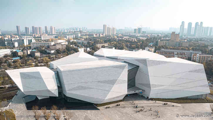 Mountain landscapes inform perforated-granite-clad Chengdu Natural History Museum