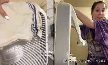 Heatwave hack that could prove DEADLY: TikTokers urged not to attach frozen towels to their fans