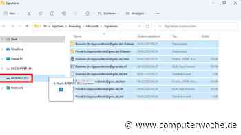 Outlook: Signaturen sichern und exportieren