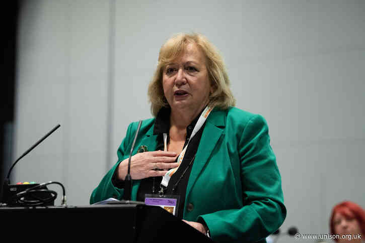 Christina McAnea introduces new energy report at conference