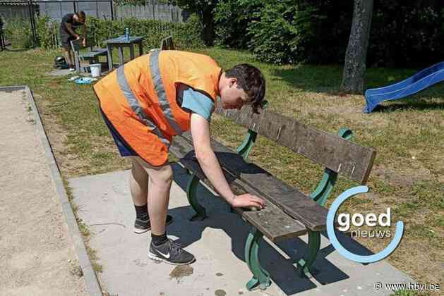 Studenten verwijderen graffiti en poetsen in buurtpark