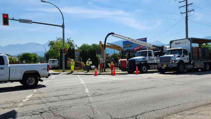 Vedder and South Sumas intersection work underway, to last 3 months