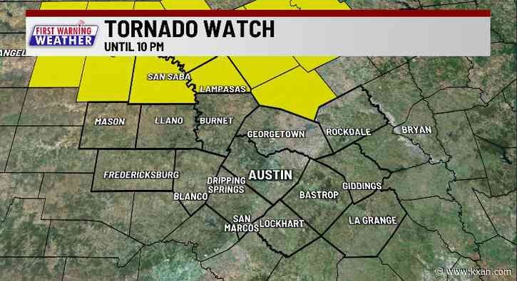 Tornado Watch in effect for northern Hill Country tonight