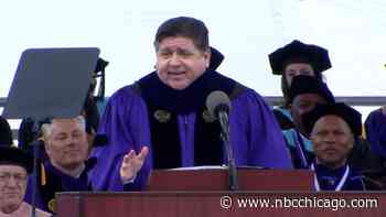 Pritzker gives ‘Office'-themed graduation speech at Northwestern, with Steve Carell present