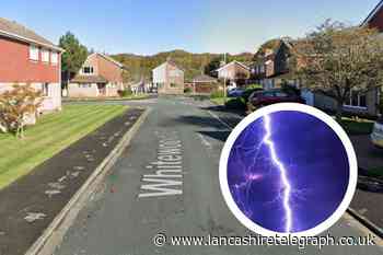 Fire crews battle lightning strike fire in Lytham St Annes