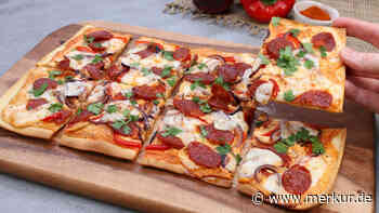 Dieser einfache Flammkuchen kommt uns alles andere als Spanisch vor