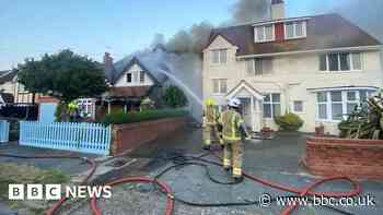 Firefighters tackle house fire in Frinton-on-Sea