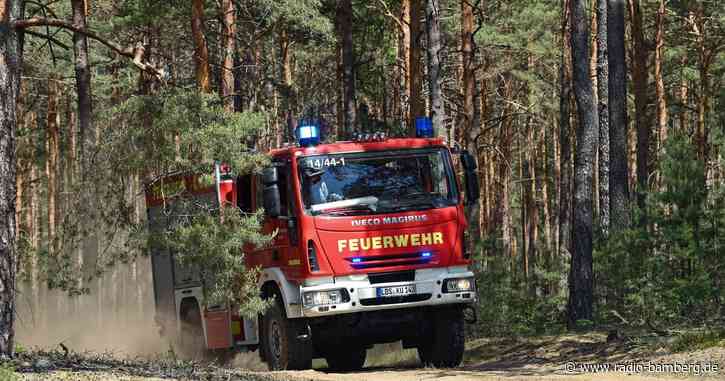 Waldbrand an bayerisch-thüringischer Grenze