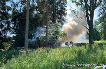 FW-Stolberg: Brennende Gartenlaube