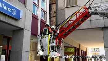 Fassade in der Neuen Straße in Ulm brennt