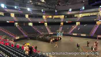 Blick in die ZAG-Arena: Noch ist sie relativ leer