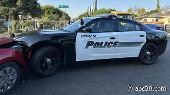 Teenagers steal car and crash into Visalia police unit, authorities say