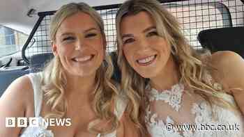 Broken-down Hampshire bus brides praise officers who rescued them