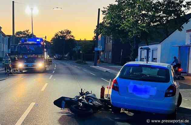 POL-WHV: Verkehrsunfall mit schwer verletzter Kradfahrerin - Foto anbei
