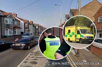 Sym motorcycle and Ford crash in Whippendell Road, Watford